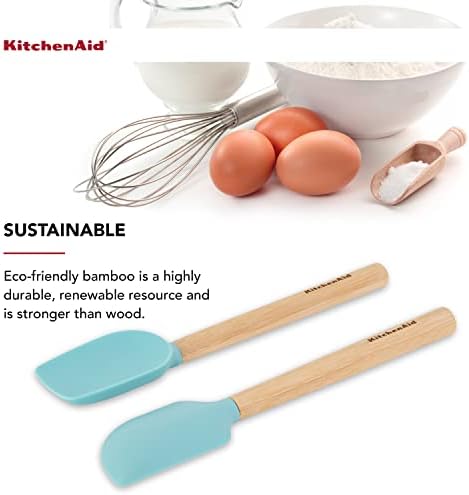 KitchenAid Bamboo Wood Handled MINI Spatula Set - Image 4