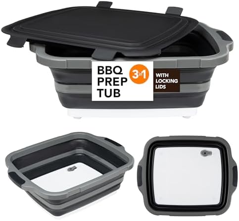Large Collapsible BBQ Prep Tub by Tiawudi