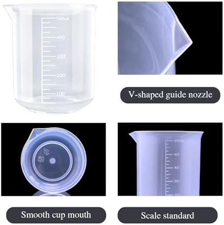 500ML Plastic Measuring Cup, Beaker Tip, Pour Measuring Containers - Image 3