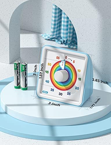 LIORQUE Visual Timer for Kids, 60 Minute Rainbow Countdown Timer - Image 6