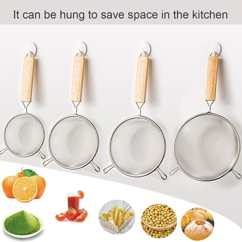 Strainer with Single Fine Mesh, 7-Inch Diameter, Stainless Steel - Image 6