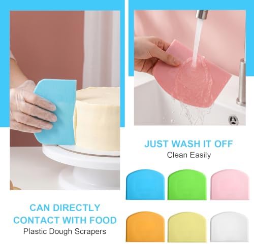 48 Pcs Flexible Plastic Dough Scraper Set - Image 5