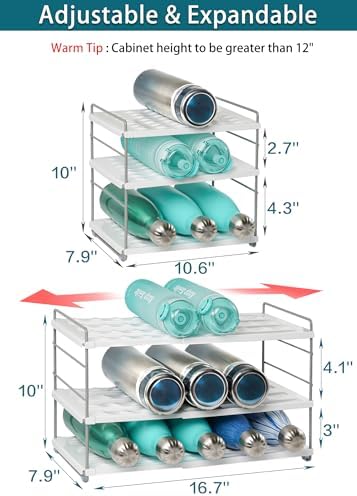 10.6-16.7" Adjustable Width Water Bottle Organizer - Image 2