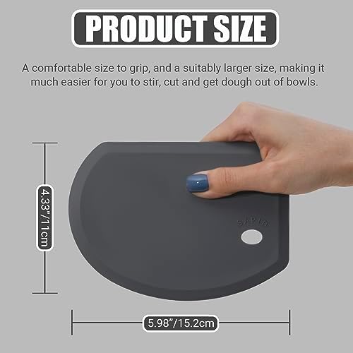 Silicone Dough Scraper with Metal Core Flexible Bowl Scraper Bread Baking - Image 3