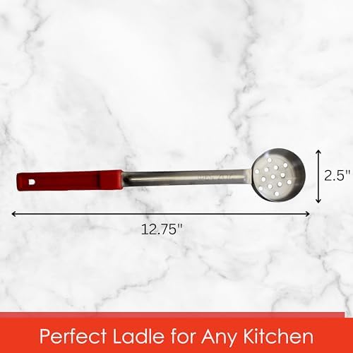 2 oz Slotted Stainless Steel Portion Control Ladle Spoodle - - Image 4