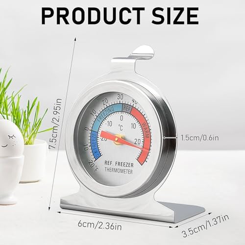 16 Pack Refrigerator Thermometer Large Dial Freezer Thermometer - Image 2