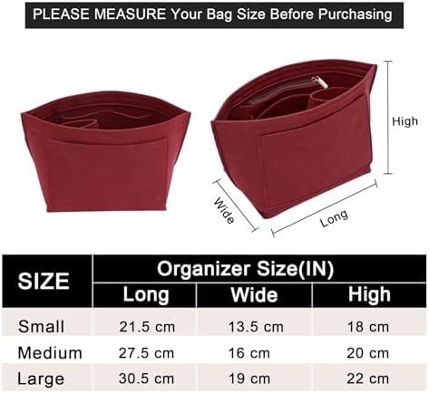 LOUKAYCCI Felt Purse Organizer Insert - Image 2