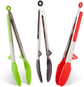 12" Kitchen Tongs for Cooking by TOWINGO