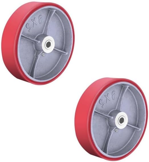 Heavy Duty Casters Wheels 4"5"6"8"DiameterX2"Width Industrial Caster Wheels Polyurethane Wheel with Capacity 800-1,500 lbs/pcs Used in,Trail Jack,Tool Box