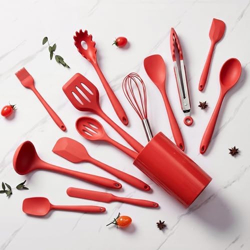 LIANYU 14 Pcs Silicone Cooking Utensils Set - Image 5