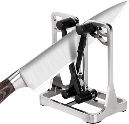Knife Sharpener Tool with Self-Adjusting, Stainless Steel Tungsten Carbide by Ehoyal
