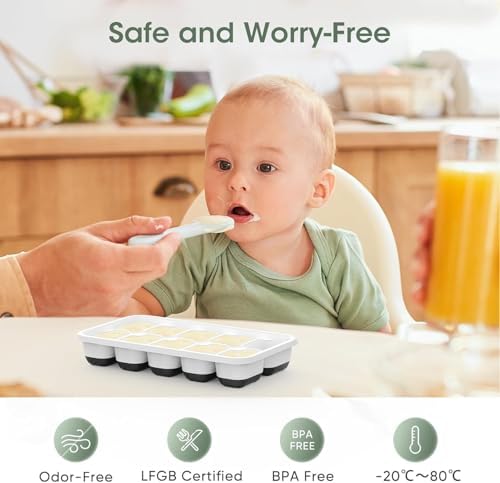 DOQAUS Ice Cube Tray with Lid and Bin, 4 Pack Ice Cube Trays - Image 3