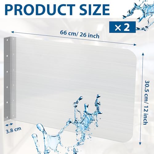 2 Pcs Stainless Steel Side Splash Guards - Image 2