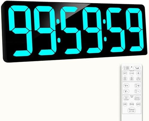 17.2" Large Digital Timer Wall Clock by Unknown
