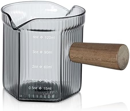 Joeyan 4 oz Grey Double Spouts Measuring Triple Pitcher Milk Cup by JoeyanHousehold