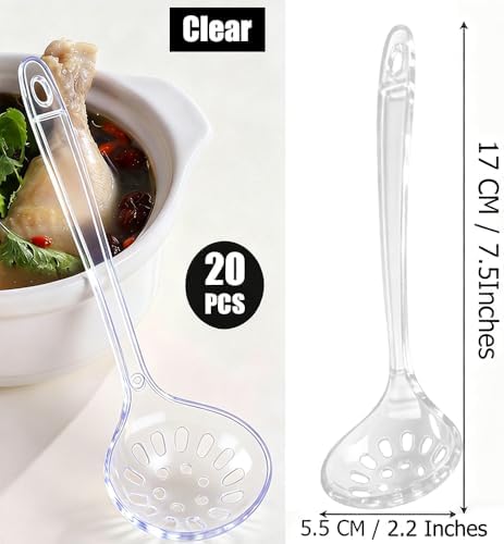 Large Plastic Serving Spoons, Disposable Heavy Duty Serving Spoons, Long Handle - Image 2