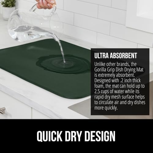 GORILLA GRIP Ultra Absorbent Microfiber Dish Drying Mat - Image 3