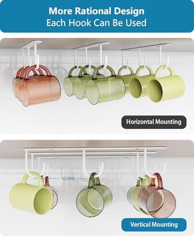3 Pack Mug Hooks Under Cabinet - Image 5
