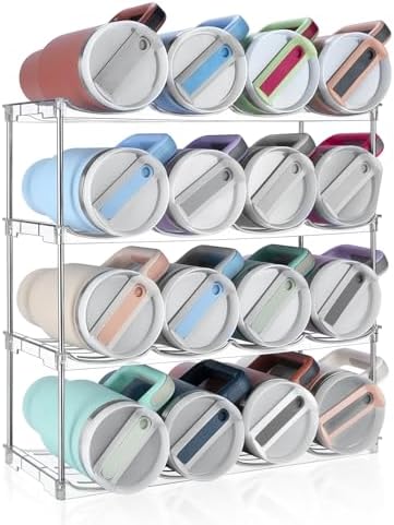 Stackable Water Bottle Organizer Large Compartment Water Bottle Holder by SPOSPO
