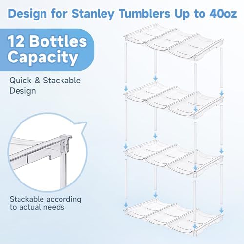 spospo Stackable Water Bottle Organizer - Image 4