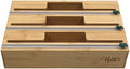 HELIA Bamboo Kitchen Wrap Organizer | Wall Mounting Solid Bamboo Foil and by Helia