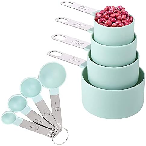 8 Pieces Measuring Cups and Spoons Set/Nesting Measuring Cups by ICAROOM