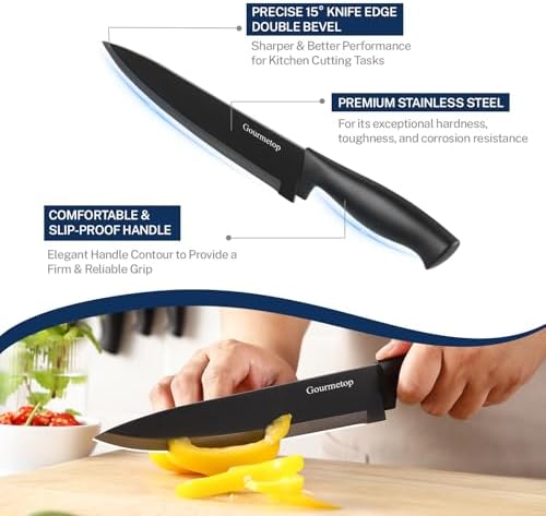 Gourmetop 6PCS Kitchen Knife Set - Image 3
