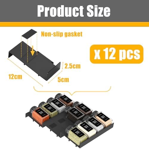 Famhap Spice Drawer Organizer Expandable 12 PCS - Image 2
