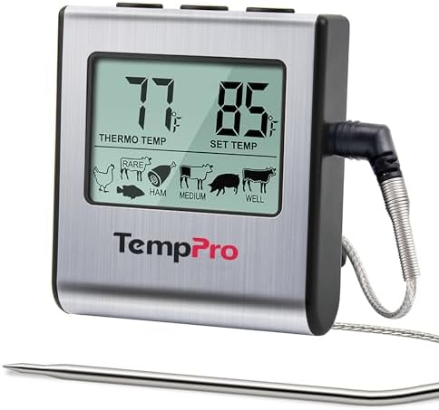 TempPro TempTrack Large LCD Digital Meat Thermometer by TempPro
