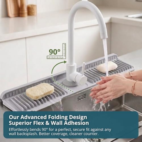 24 inch Longer Faucet Mat for Kitchen Sink Splash GuardKitchen Sink Faucet Mat - Image 3