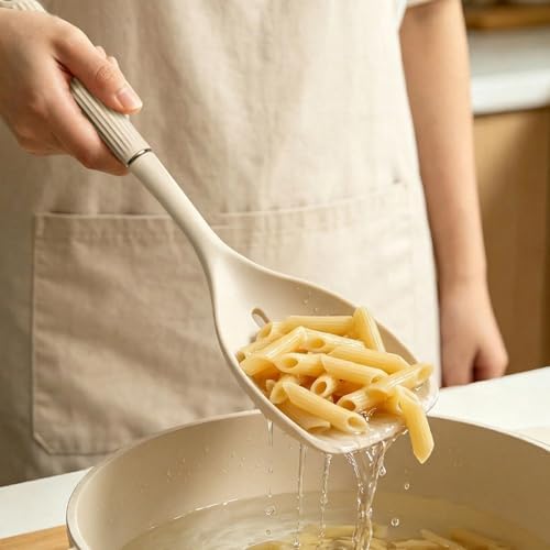 13Inch Silicone Cooking Spoon Spatula, Large Rubber Solid Slotted Spoon Set - Image 6