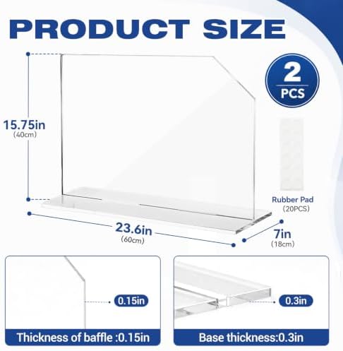 2 Pcs Acrylic Sink Splash Guard - Image 2