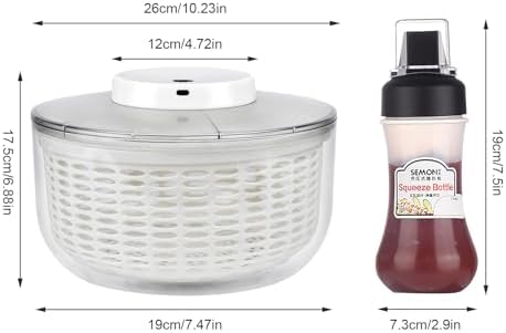Electric Salad Spinner, 6L Vegetable Washer Dryer - Image 2