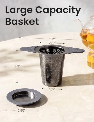 Tea Infuser for Loose Leaf Tea, Stainless Steel Tea Strainer - Image 3