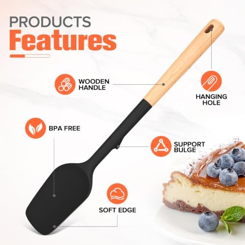 Large Silicone Rubber Spatula Scrapers 14" - Image 3