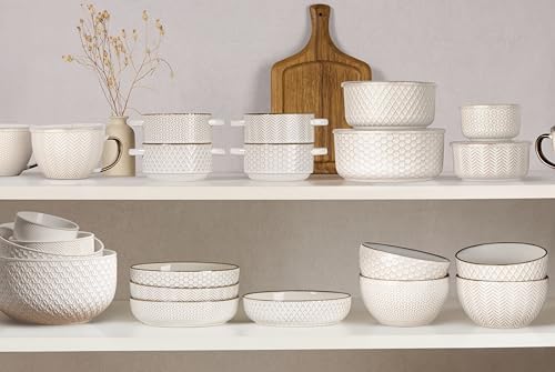 KooK Ceramic Nesting Bowls, Oven Safe - Image 5