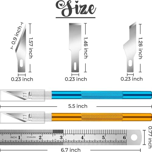 DIYSELF Exacto Knife Set, 2 Pack Craft Hobby Knife - Image 2