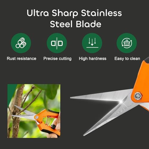 GROWNEER 6 Packs Pruning Shears Gardening Hand Pruning Snips - Image 3