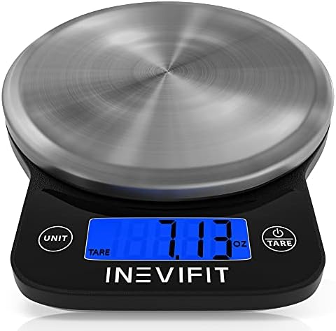 INEVIFIT Digital Kitchen Scale, Highly Accurate Multifunction Food Scale 13 lbs by INEVIFIT