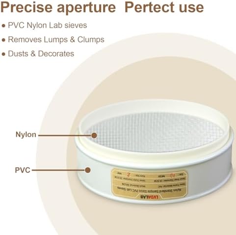 7.9" PVC Lab Sieve, Nylon Mesh, 10 Mesh Screen Sifter - Image 4