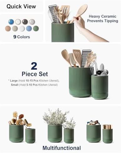 LE TAUCI Ceramic Kitchen Utensil Holder - Image 2
