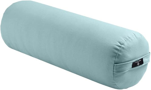 Hugger Mugger Round Yoga Bolster - Firm Round Shape, Higher Profile, Great Under Knees, Soft Support, Handmade in The USA