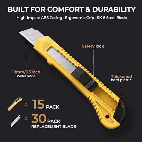 Nicpro 15 Pack Utility Knives - Image 2