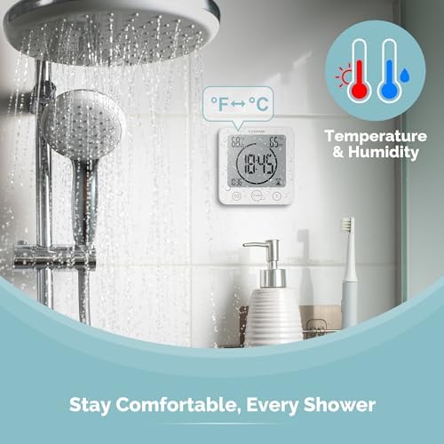 KADAMS Shower Clock Waterproof Bathroom Timer – Digital Wall Clock - Image 4