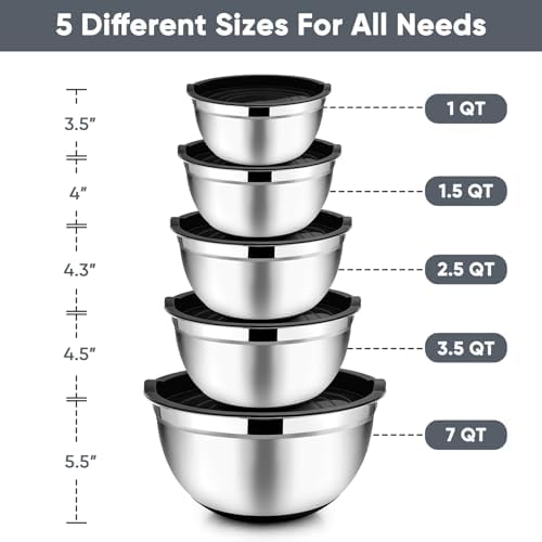 TeamFar Mixing Bowls, Salad Bowls - Image 2