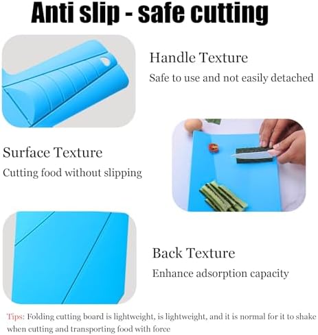 SEIWEI Folding Cutting Board, Portable Foldable Plastic Chopping Board - Image 5