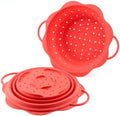 Collapsible Silicone Colander for Kitchen，Foldable Pasta Vegetable Strainer by Derenu