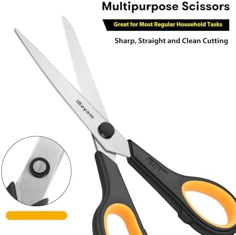 iBayam 8.5" Heavy Duty Black Scissors - Image 4
