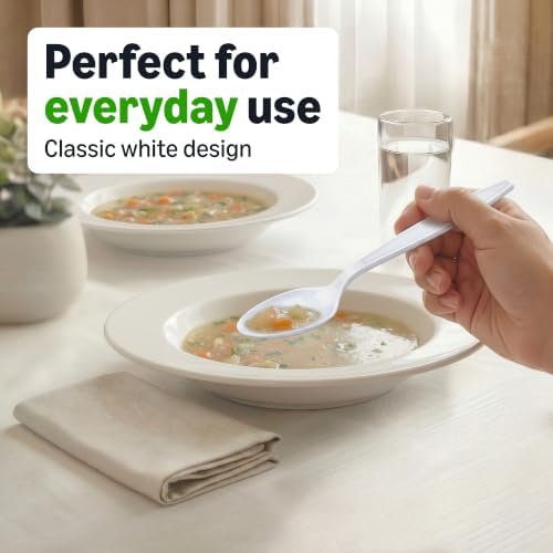 Amazon Basics Disposable Everyday White Spoons - Image 2