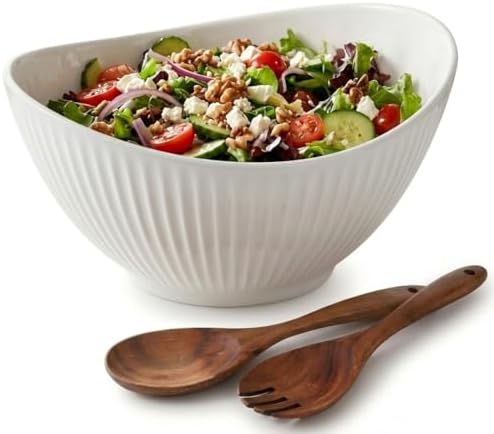 60oz Large Ceramic Salad Bowl by Hoilse